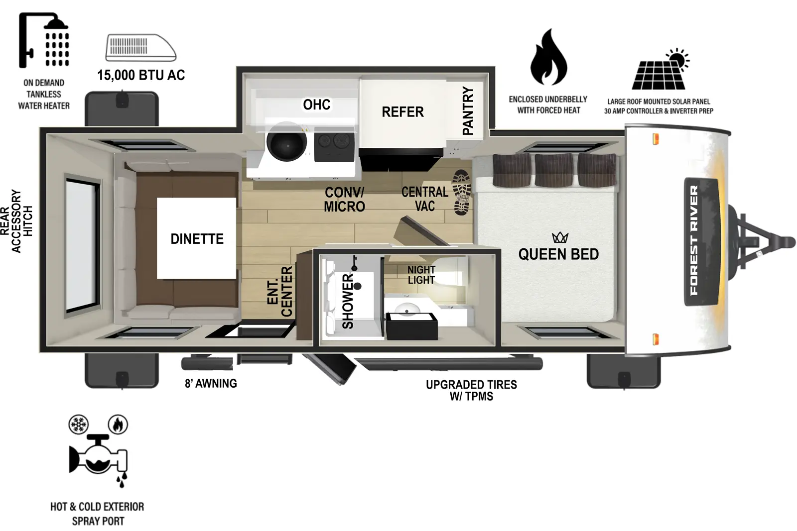 R Pod West Coast RP-190 Floorplan